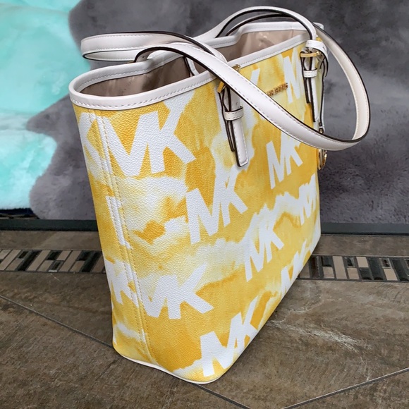 MICHAEL KORS MEDIUM SHIBORI PRINT LOGO TOTE BAG - Picture 6 of 16